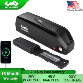 eBike Battery 21700 48V 52V 19.2Ah 48V 17Ah 18Ah Panasonic Cell for 1500W 1000W 750W 500W 350W Bafang Voilamart Ancheer Bike DIY