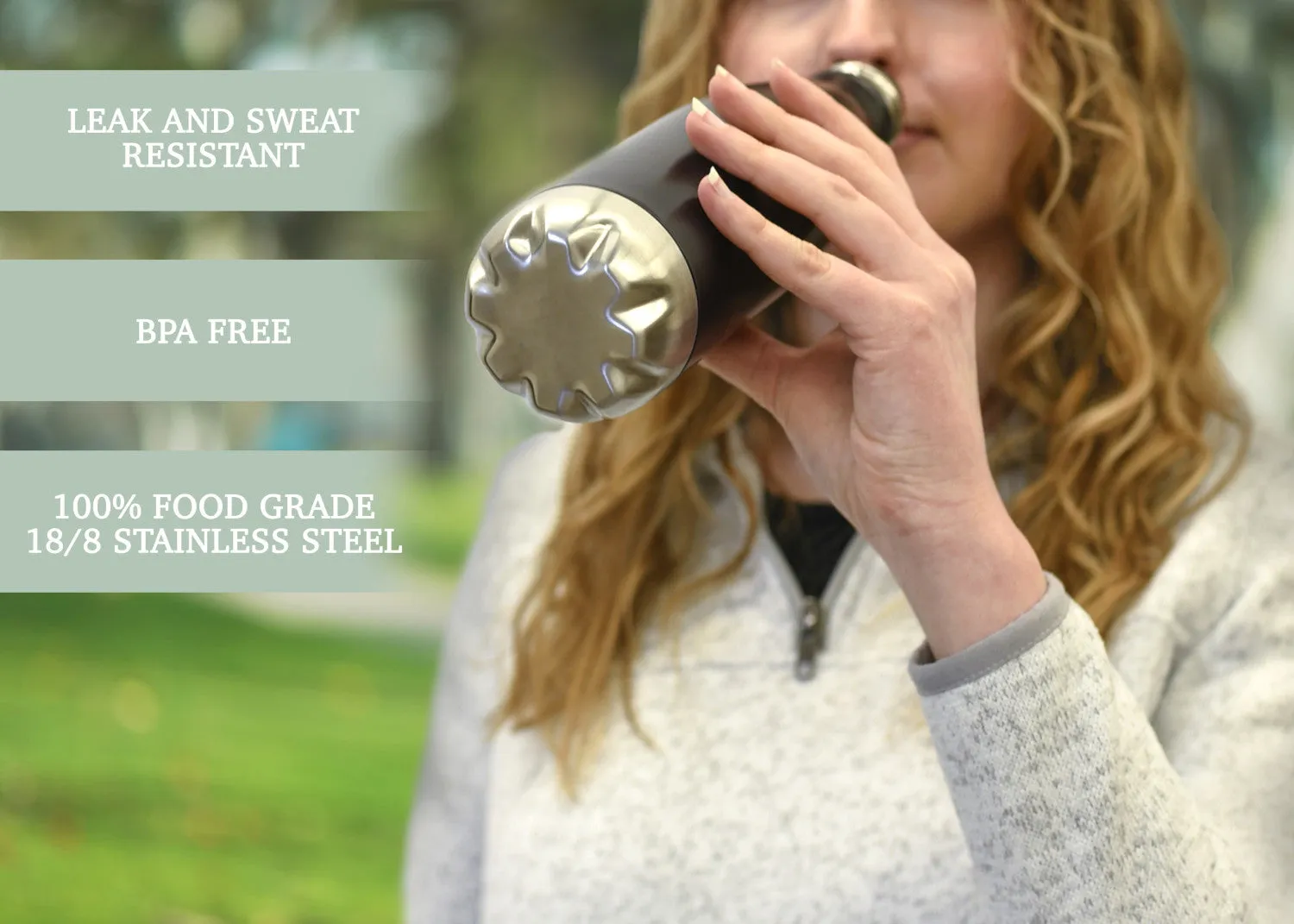 Elanze Designs Bridesmaid Black 17 ounce Stainless Steel Sports Water Bottle