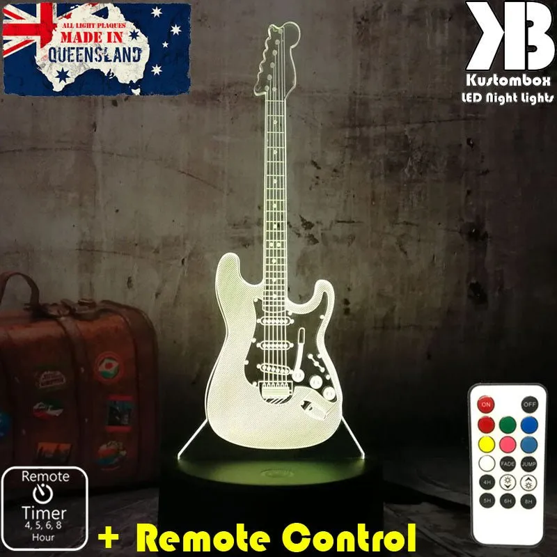 Electric Guitar Music 3D LED Night Light Lamp