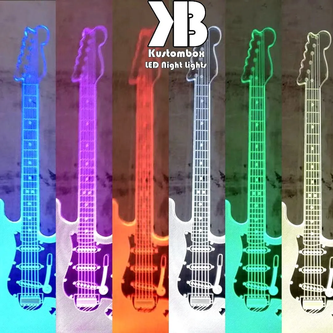 Electric Guitar Music 3D LED Night Light Lamp