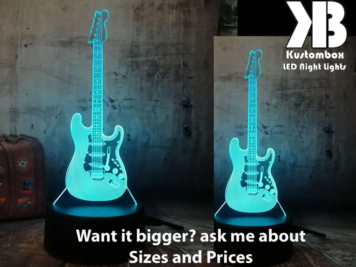 Electric Guitar Music 3D LED Night Light Lamp