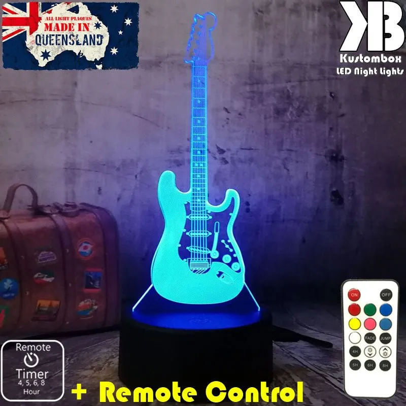 Electric Guitar Music 3D LED Night Light Lamp
