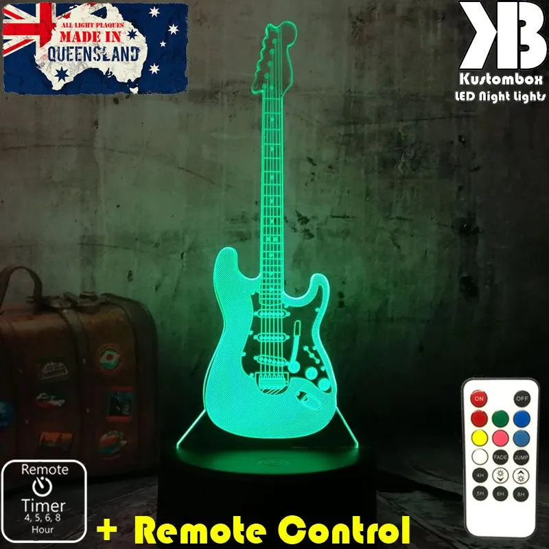 Electric Guitar Music 3D LED Night Light Lamp