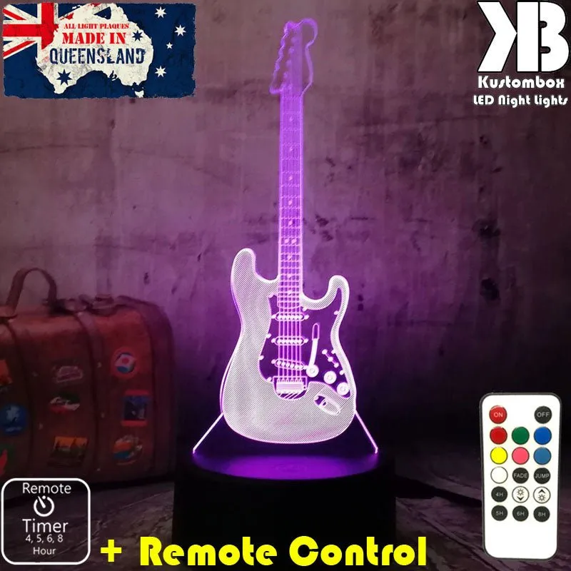 Electric Guitar Music 3D LED Night Light Lamp