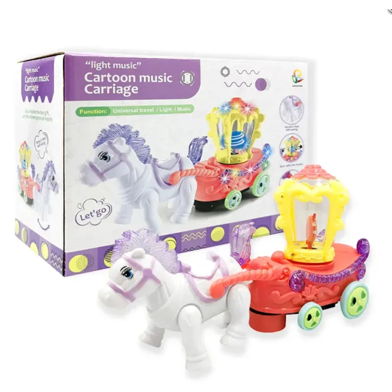 Electric Pony Horse Cartoon Carriage With light & music