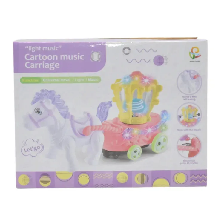 Electric Pony Horse Cartoon Carriage With light & music