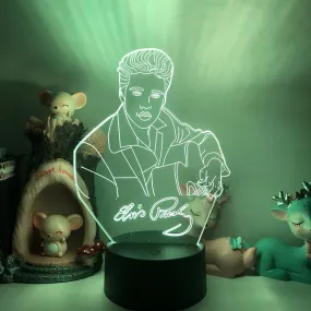 Elvis Presley King of Pop 3D LED Night Light Lamp