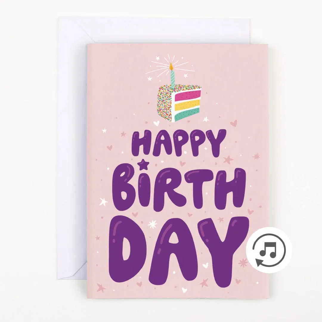 Endless Birthday Cake 🍰🔊 - Joker Greeting Prank Card (Glitter   Sound)