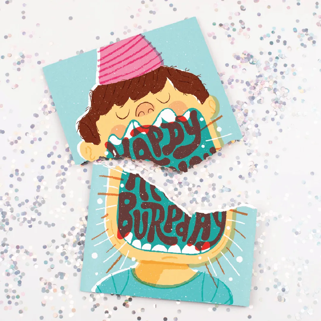 Endless Happy Birthday Burps 😮‍💨🔊 - Joker Greeting Prank Card (Glitter   Sound)