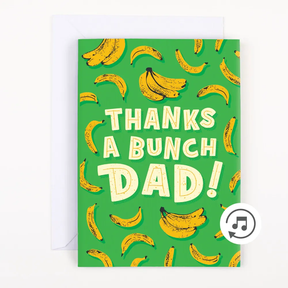 Endless Thank You Dad 🍌🔊 - Joker Greeting Prank Card (Glitter   Sound)