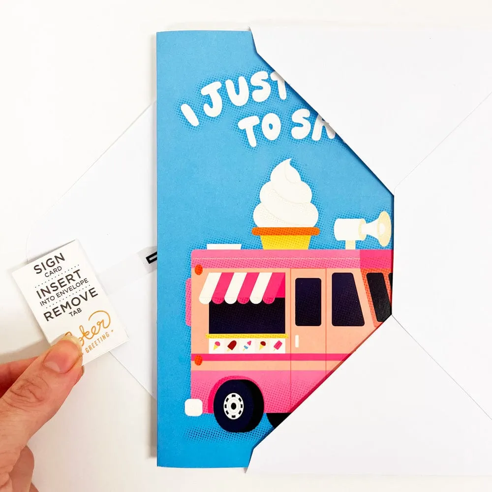 Endless Thank You Ice Cream Truck 🍦🔊 - Joker Greeting Prank Card (Glitter   Sound)