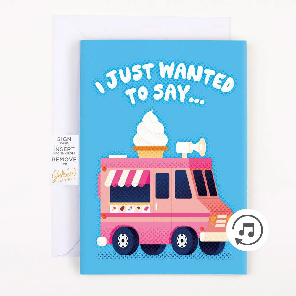 Endless Thank You Ice Cream Truck 🍦🔊 - Joker Greeting Prank Card (Glitter   Sound)