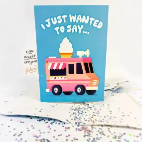 Endless Thank You Ice Cream Truck 🍦🔊 - Joker Greeting Prank Card (Glitter   Sound)
