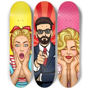 Epic Pop art Skateboard Wall Art