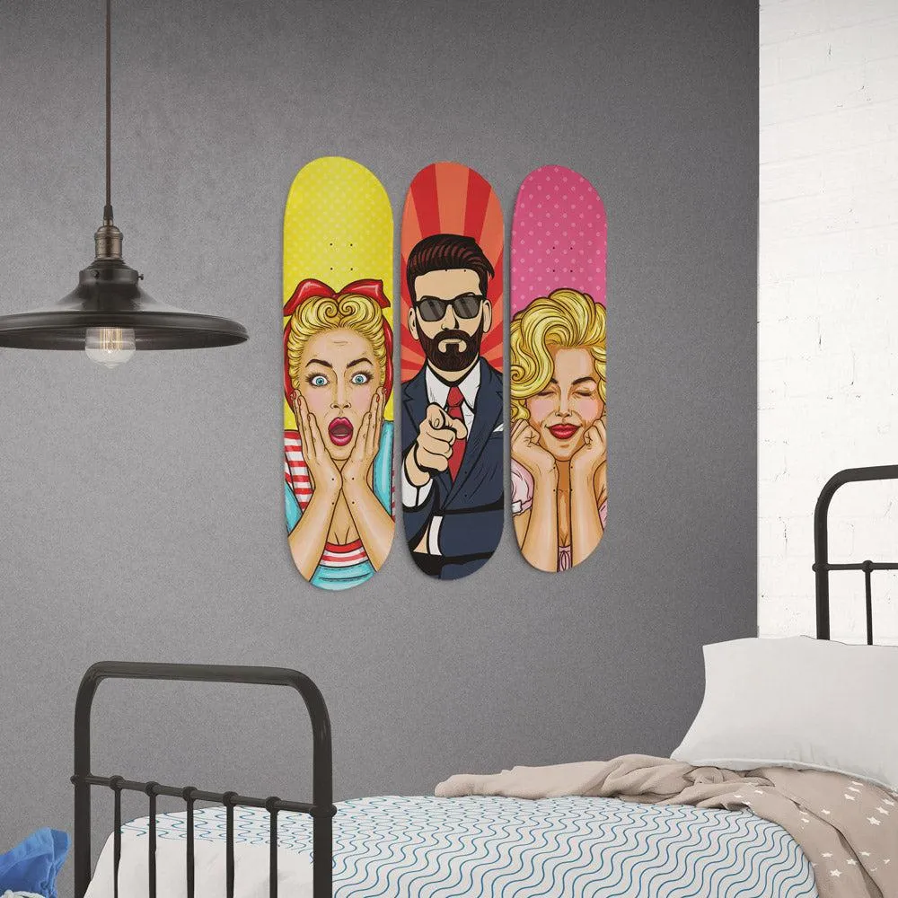 Epic Pop art Skateboard Wall Art