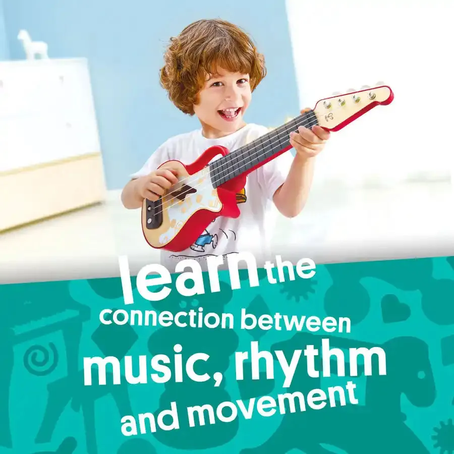 Hape Learn with Lights Ukulele - Red