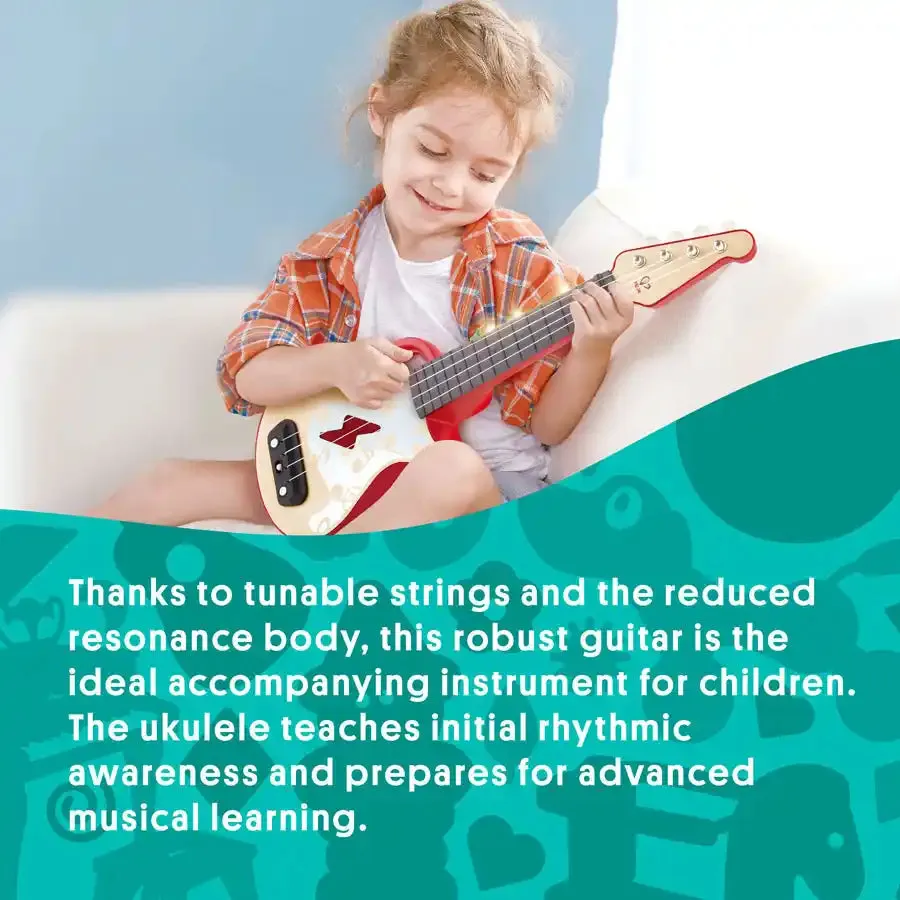 Hape Learn with Lights Ukulele - Red