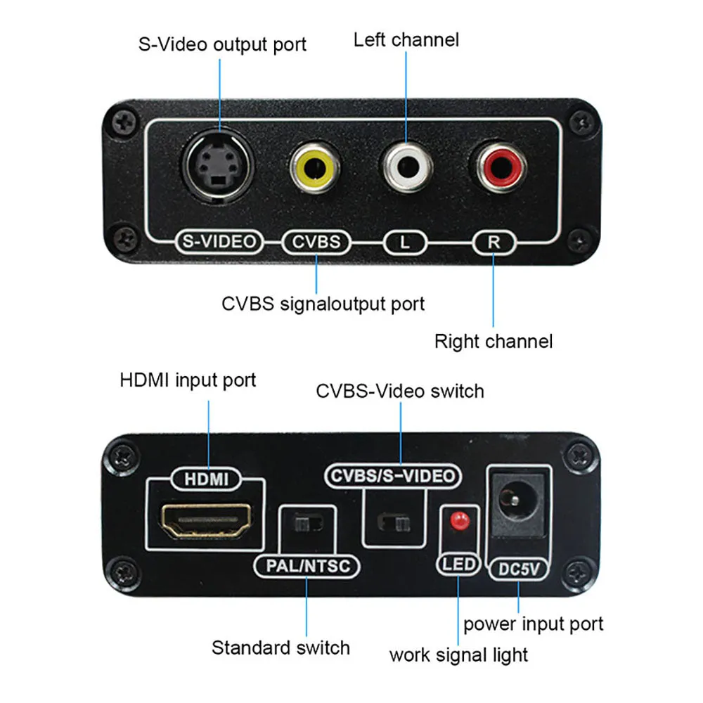 Hdmi To S-Video And 3 Female Rca Converter Se-L53