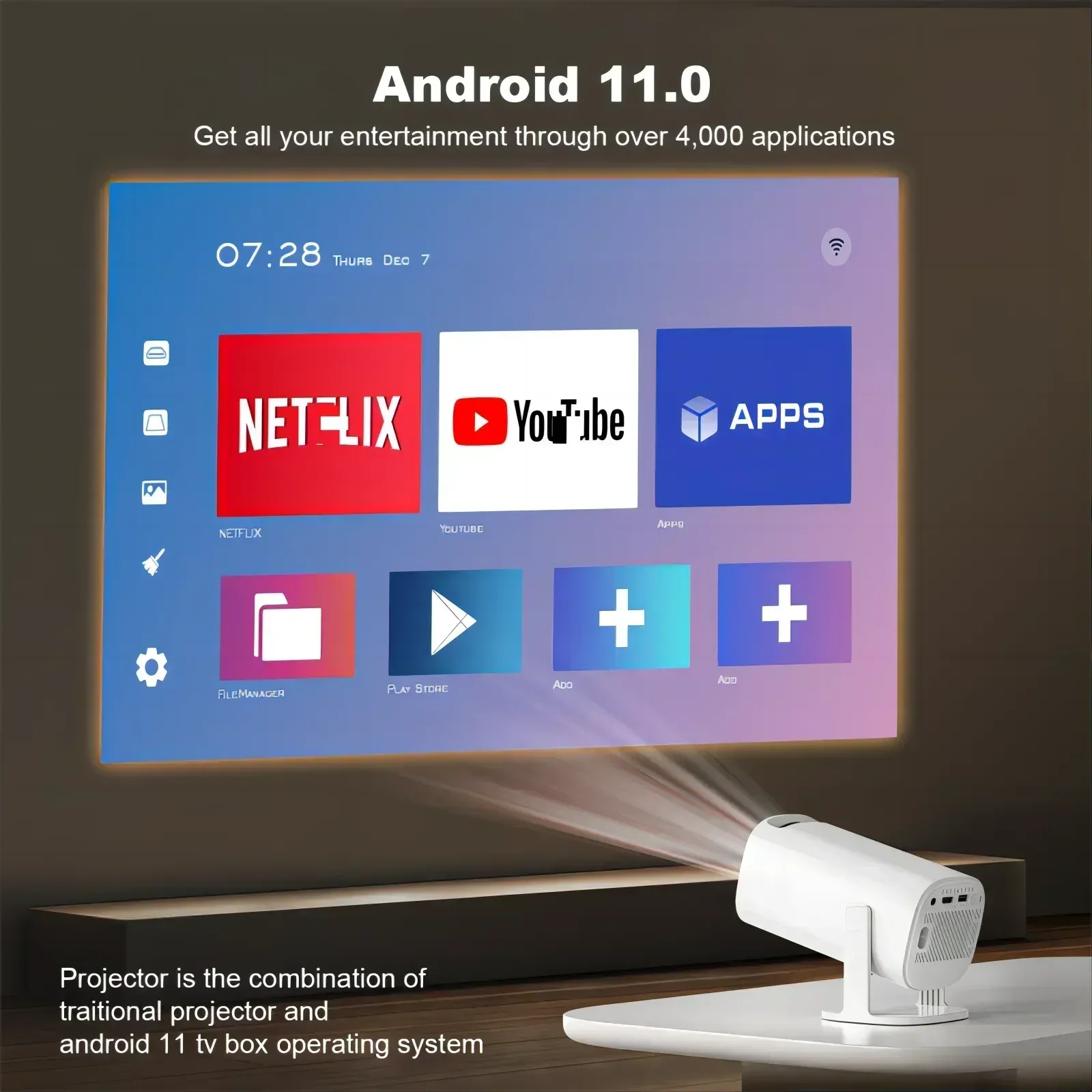 Home Cinema Outdoor Portable Projector