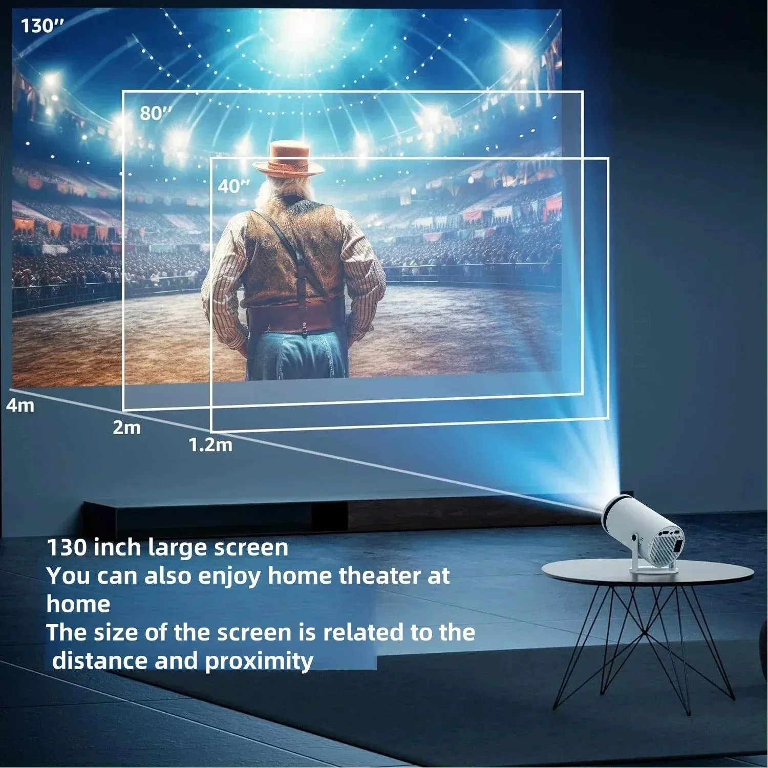 Home Cinema Outdoor Portable Projector