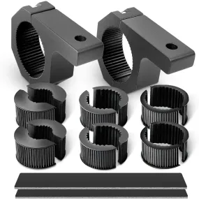 Horizontal Bar Clamp Mount Bracket Kits 1in-1.5in-1.75in-2in (Pair)