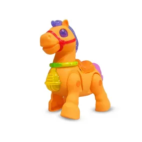 Horse Battery Operated Toy With Lights & Music, 3 Years - Orange