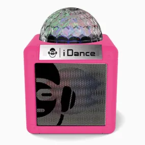 iDance Cube Bluetooth Party Speaker CN1/5W/Disco Ball- White / Pink