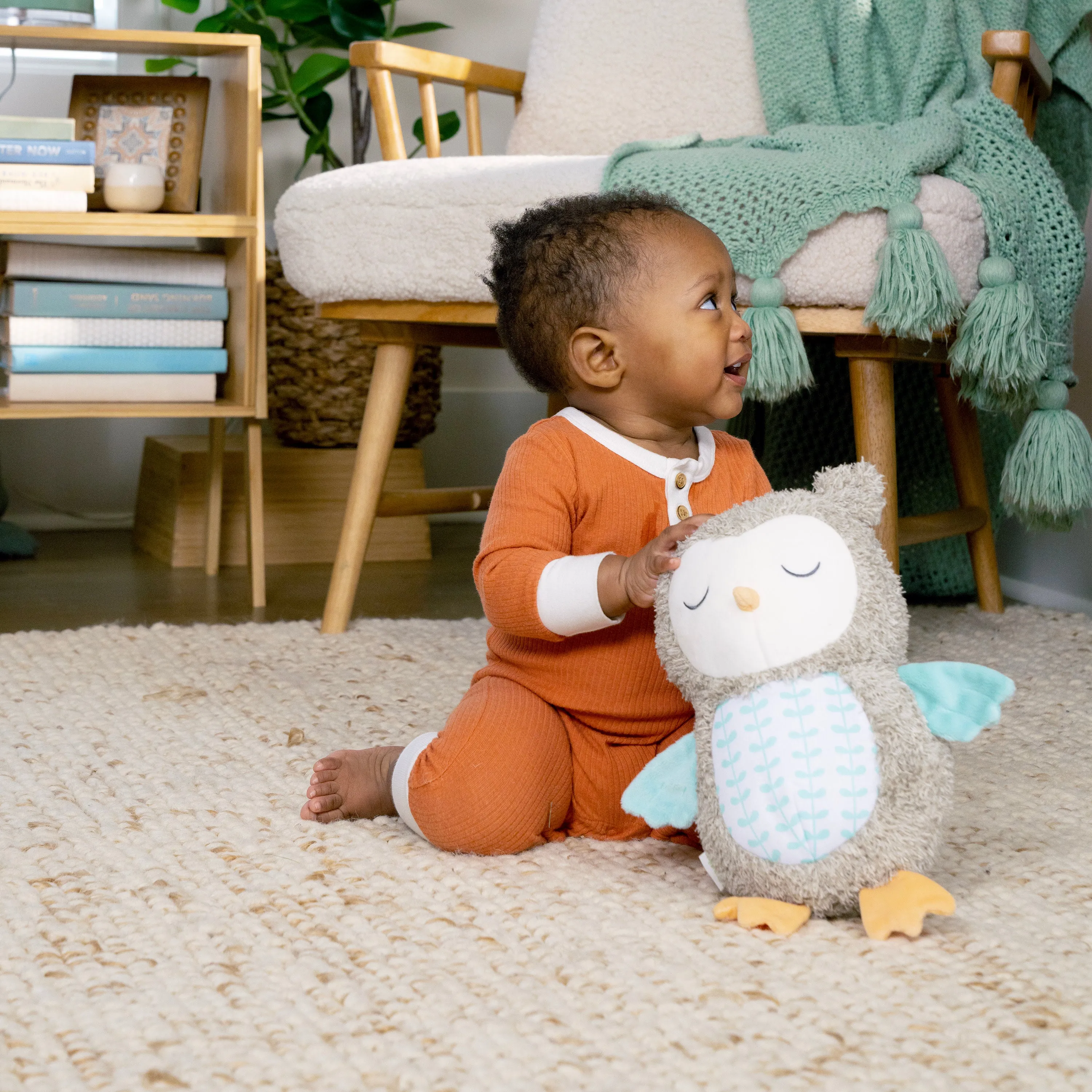 Ingenuity Snuggle Sounds Soothing Plush Toy Nally the Owl, Unisex