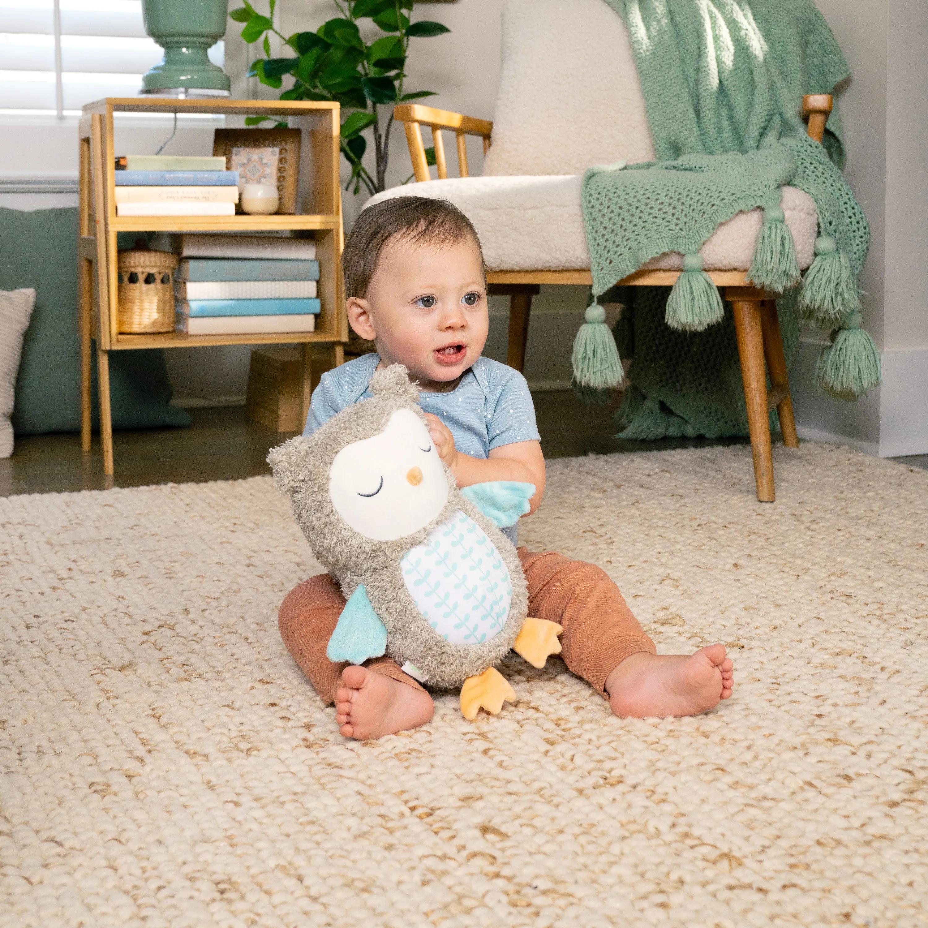 Ingenuity Snuggle Sounds Soothing Plush Toy Nally the Owl, Unisex