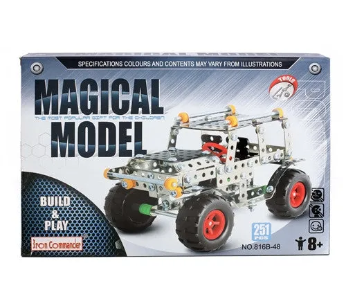 IQ Toys, Jeep, Building Metal Model, Lights & Music 250 pcs