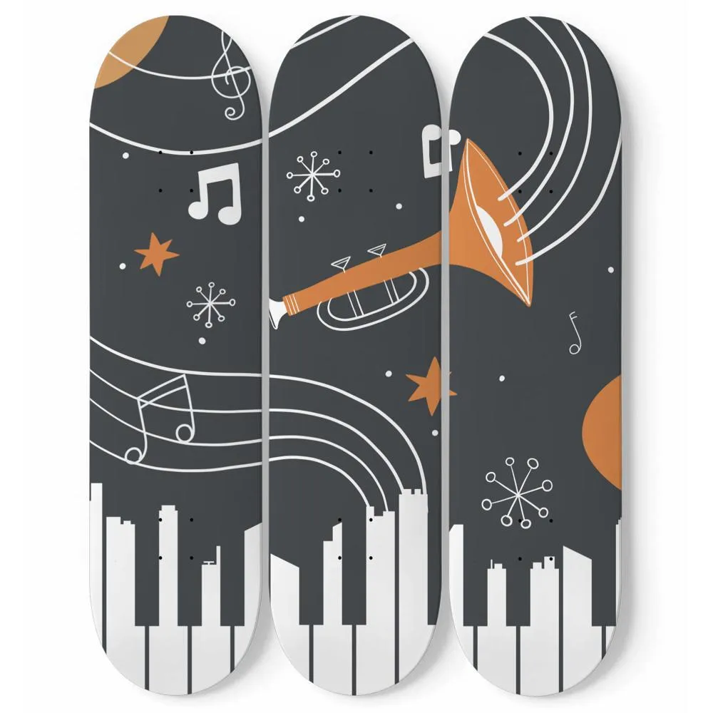 Jazz at Night Skateboard Wall Art