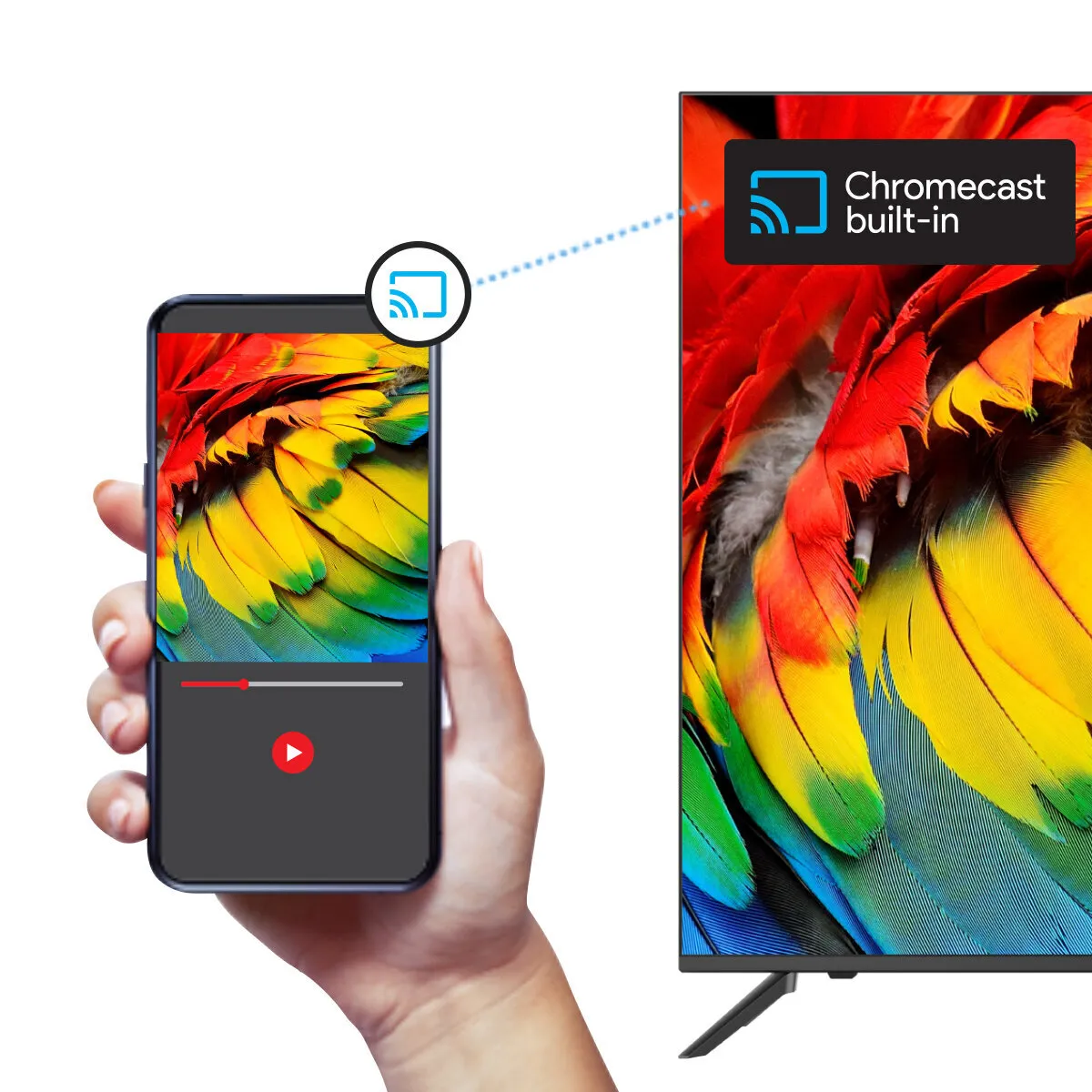 JVC 65 inch Edgeless 4K Android 11 Smart TV UHD  AV-H657115A