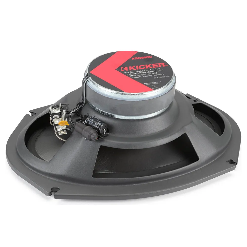 Kicker KS Series 6x9" 3 Way Coaxial Speaker Pair 150W Rms 300W Peak 51KSC69304