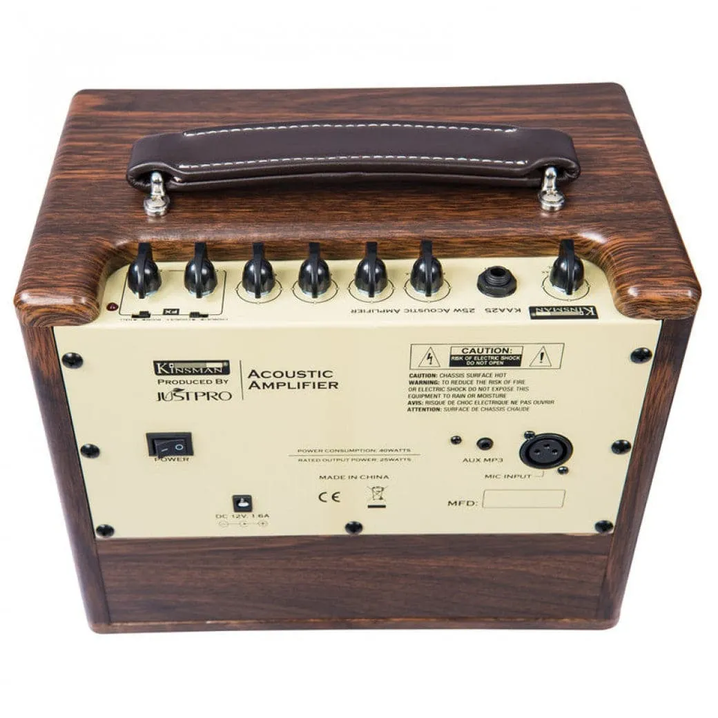 Kinsman 25W Acoustic Guitar Amp With Effects - Mains / Battery Powered