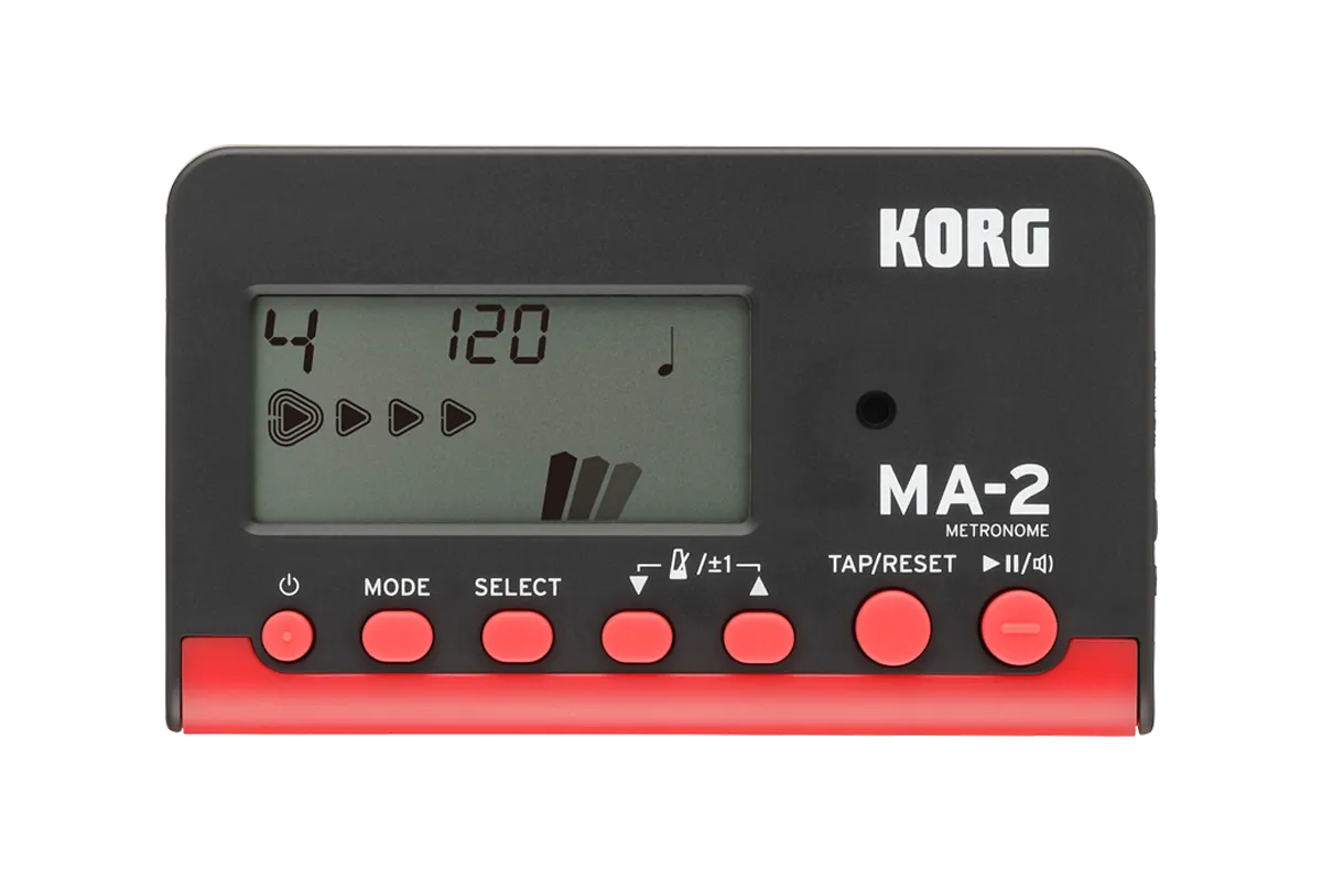 Korg MA2BKRD Black Digital Metronome (Red)