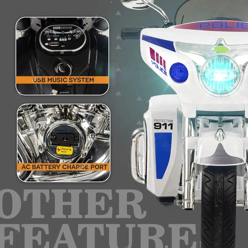 Licensed Police Electric Motorcycle 12V