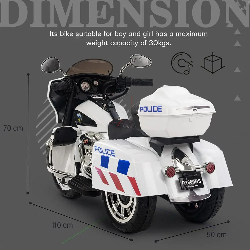 Licensed Police Electric Motorcycle 12V