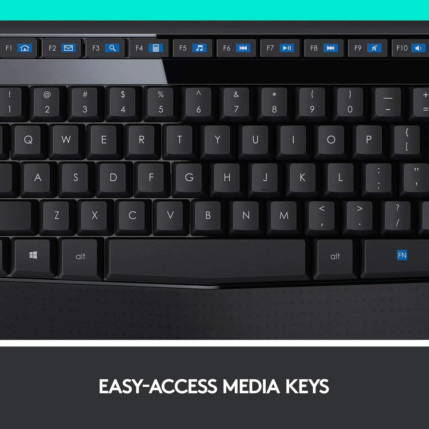 Logitech Wireless Combo Full-Sized Keyboard with Comfortable Right-Handed Mouse (Refurbished)