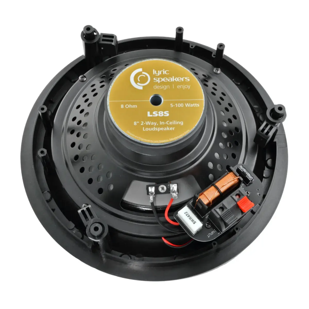 Lyric LS8S 8” 2-Way 8 ohm 100W In-Ceiling Loudspeakers with Magnetic Grilles (Pair)