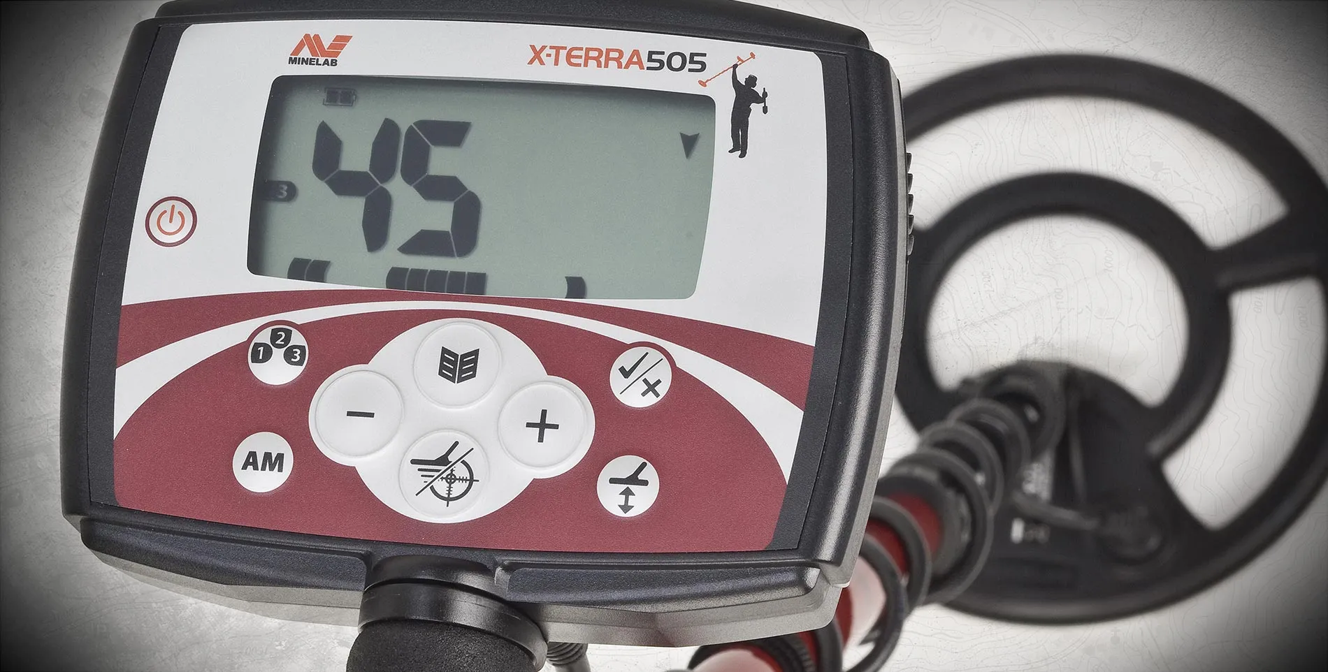 Minelab X-TERRA 505 with 9" Coil Concentric Lightweight Metal Detector (3705-0113)