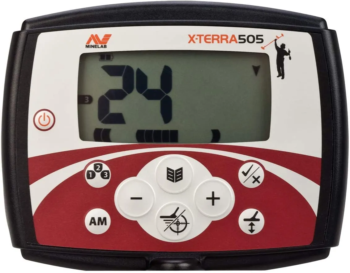 Minelab X-TERRA 505 with 9" Coil Concentric Lightweight Metal Detector (3705-0113)