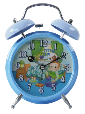 Modeh Ani Singing Alarm Clock Bell - Boy Blue 4.5x4.5 x 13/4"