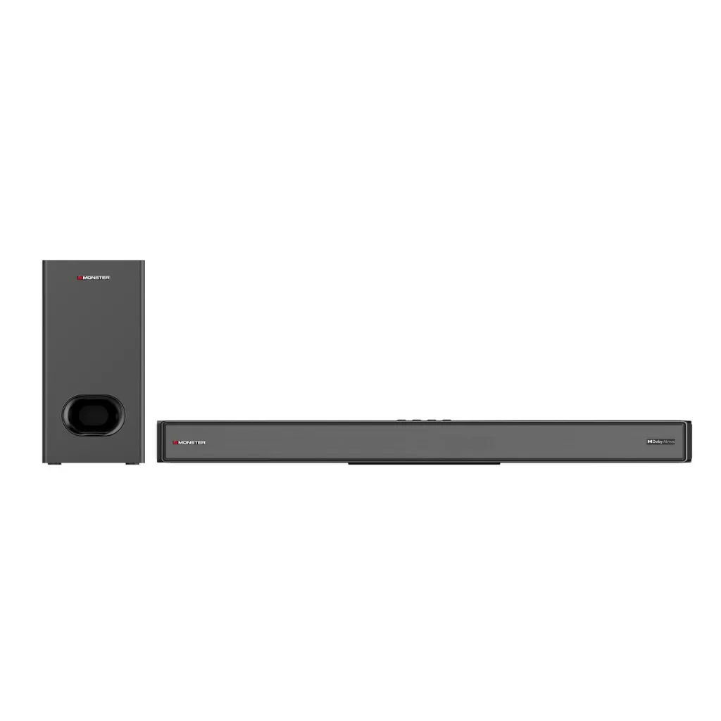 Monster MTSB212DA 2.1.2 Black Channel Dolby Atmos Soundbar with Wireless Subwoofer