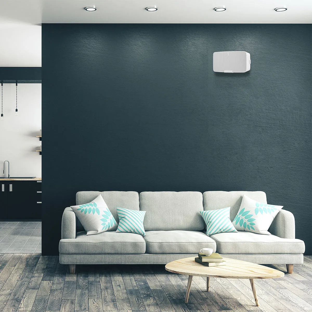 Mountson Premium Wall Mount for Sonos Five & Play:5 - Each (White)