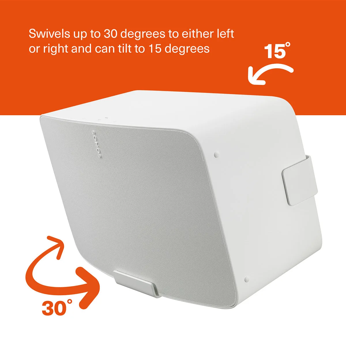 Mountson Premium Wall Mount for Sonos Five & Play:5 - Each (White)