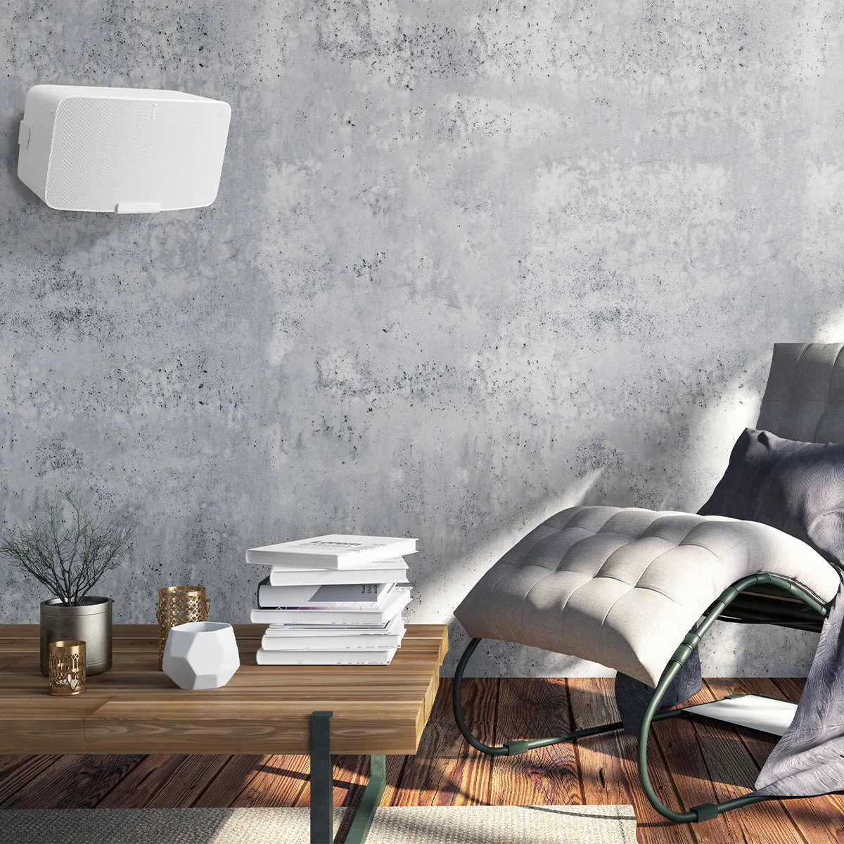 Mountson Premium Wall Mount for Sonos Five & Play:5 - Each (White)