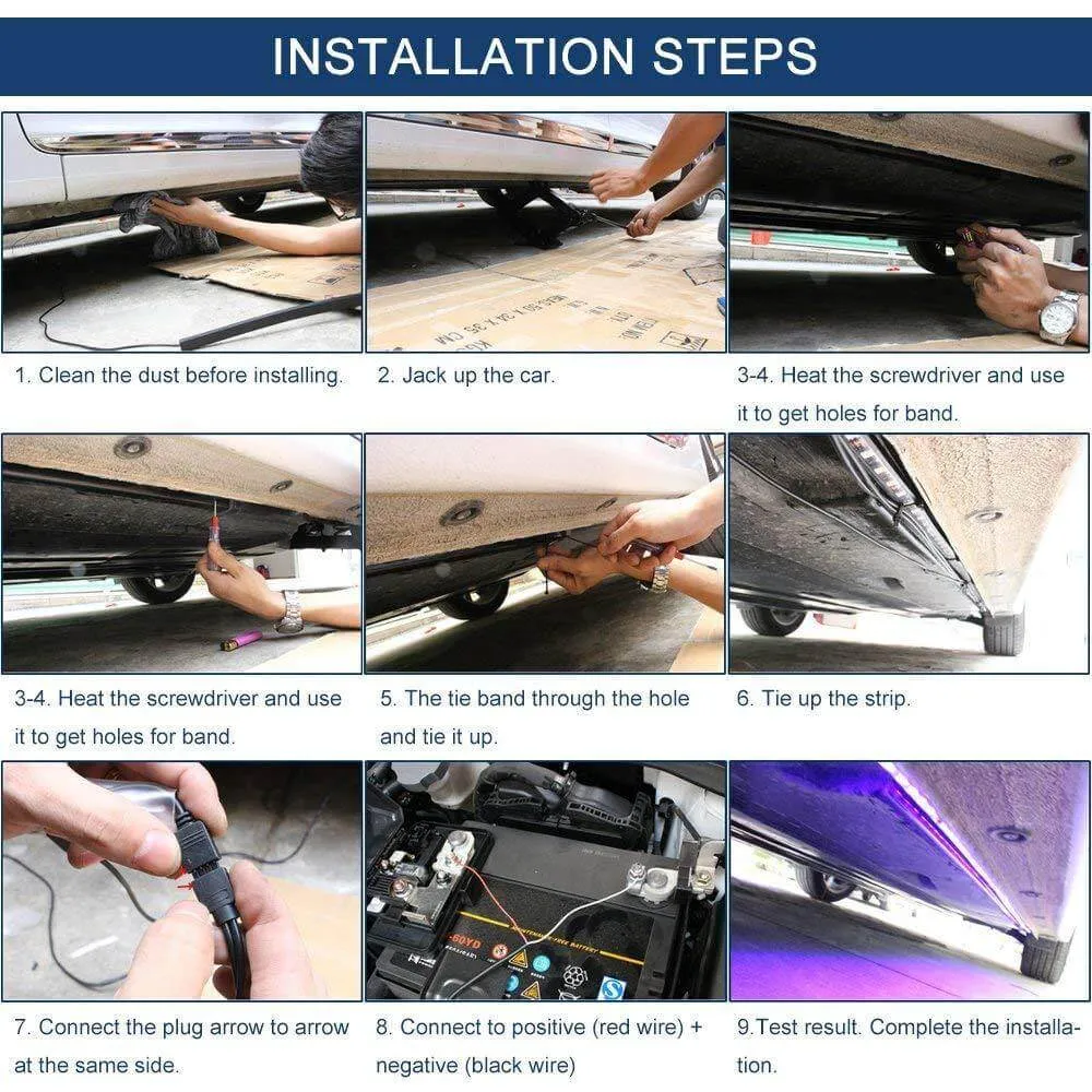 Multicolor Waterproof Car LED Underbody Light