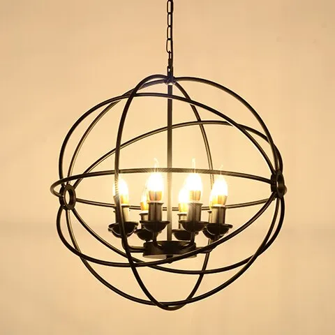 Net red plant chandelier music restaurant theme bar Coffee shop creative forest round cage decoration bar small chan
