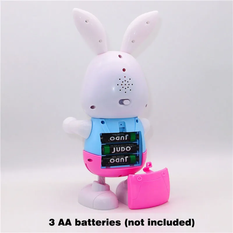 (Net) Robot Rabbit Walking Dancing Sing Electronic Bunny Music Robotic Animal  With LED Cute Electric Pet Toy Kids Birthday Gift