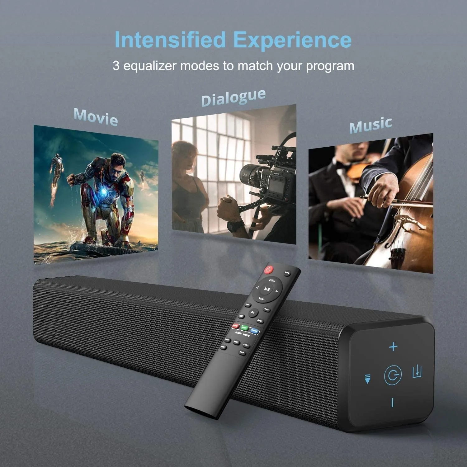Norcent Black Mamba KB-2020 Series,Model MB-3221NS,2.1 Channel Bluetooth 5.0 TV Soundbar with Built-in Dual Subwoofer TV Speakers,100Watt 32 Inch Soundbar System, 2020 New Version